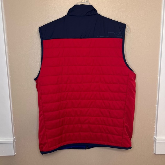 Vineyard Vines Men’s Martha’s Vineyard Performance Puffer Vest Size Large Red - Picture 6 of 8